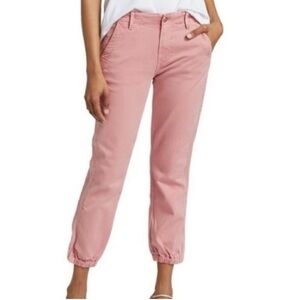 Paige Mayslie Joggers in Grosgrain Vintage Rose Sunset Size 31